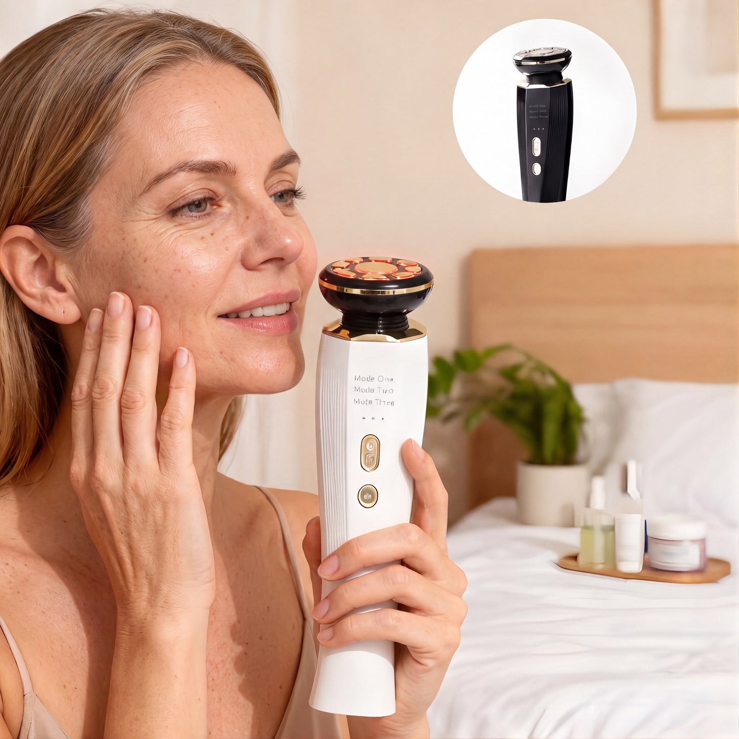 MicroLift Pro™ - De 3-in-1 microstroom facelift voor een zichtbaar strakkere huid.