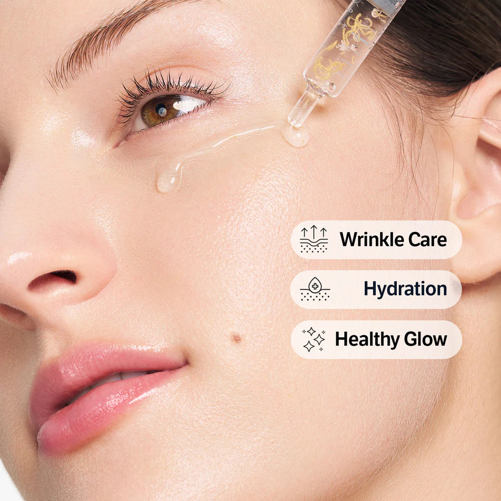 SilkPeptide Ampoule voor en na – minder rimpels en fijne lijntjes – ElleCera